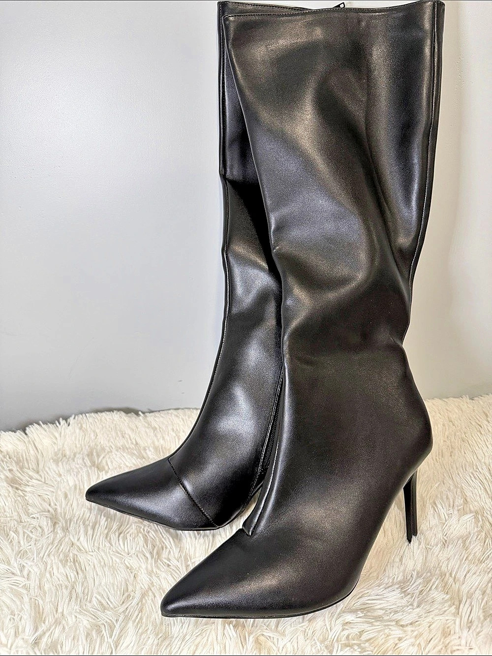 INC International Concepts Rajelp Over-the-Knee Pointed-Toe Boots Black US 12
